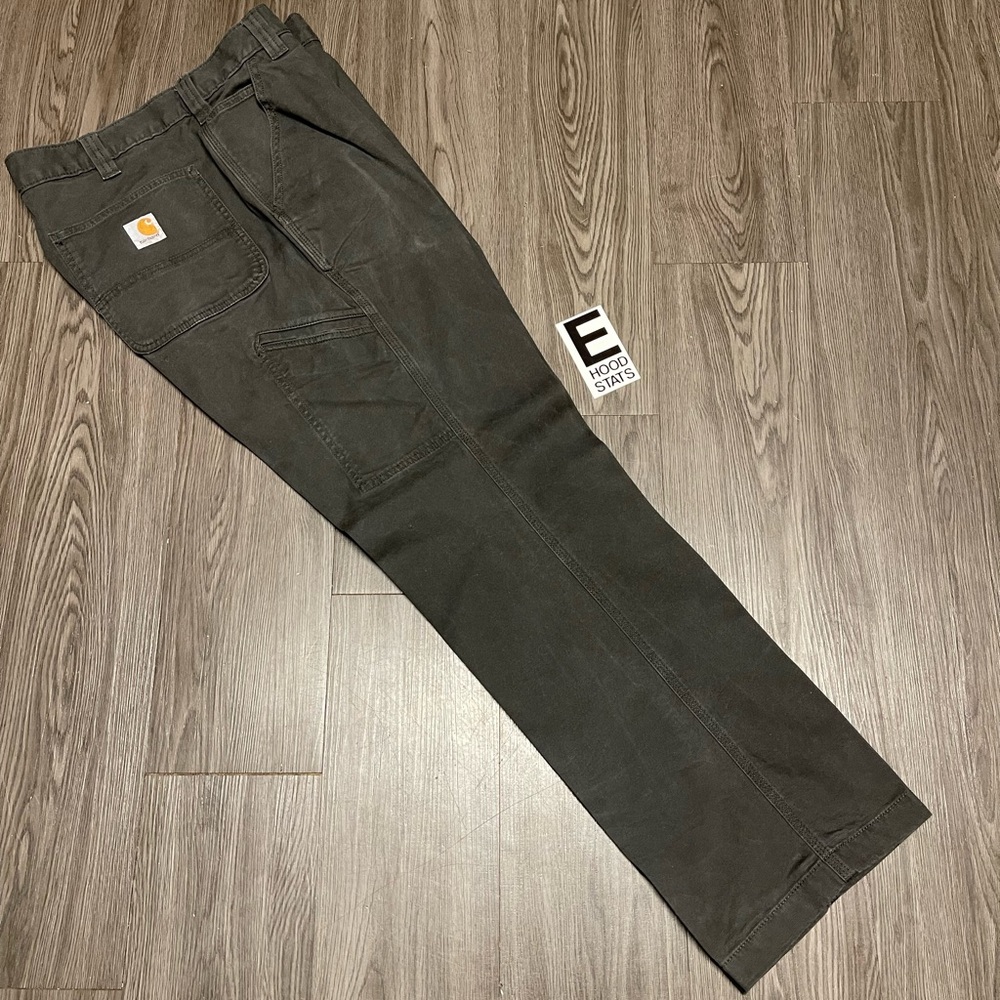 Carhartt Relaxed Fit Canvas Rugged Gray Work Wear Mens Size 32 X 32 Jeans